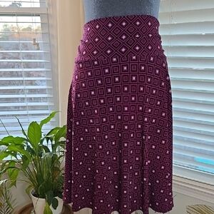 Geometric Patterned Purple Skirt